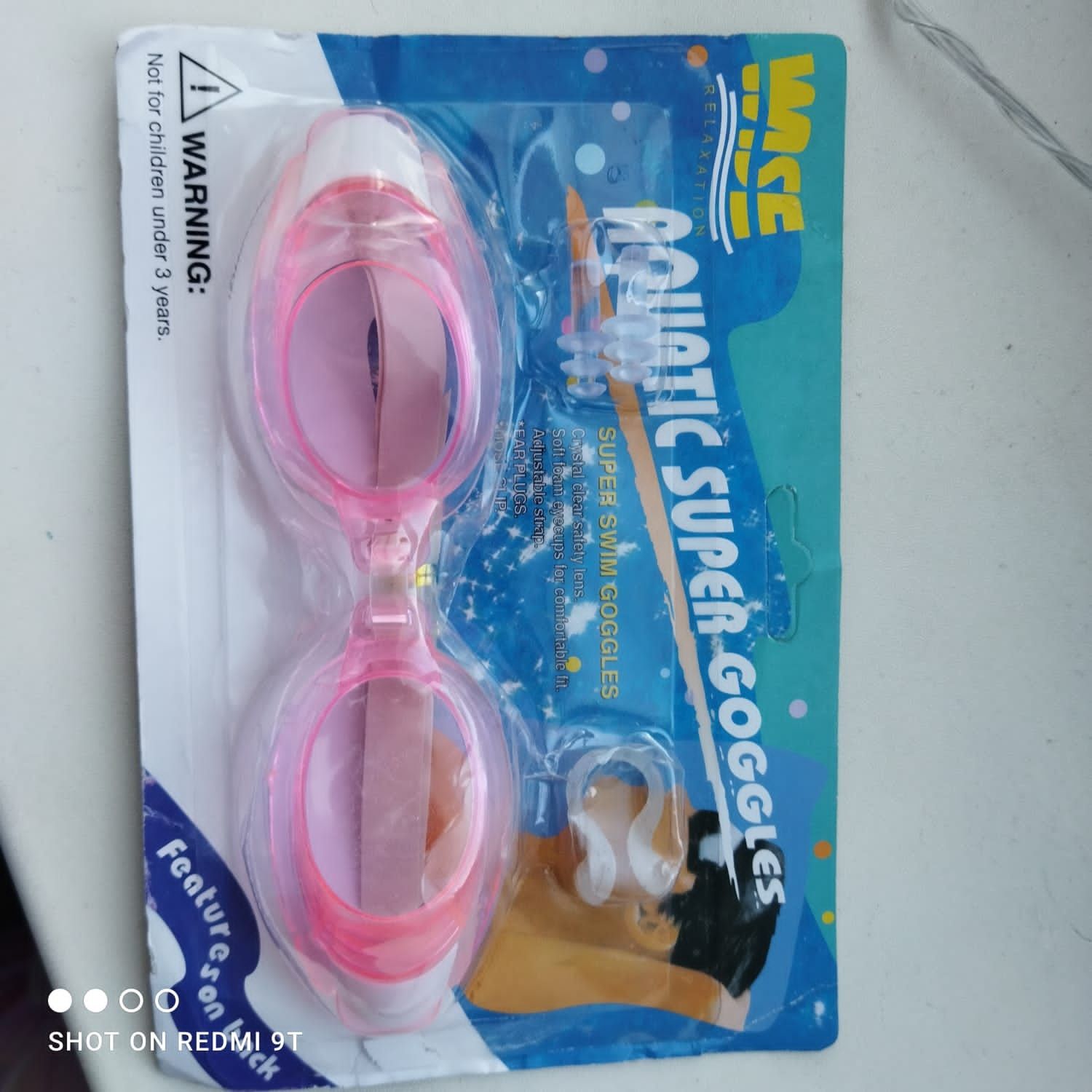 Плавательные очки розовые