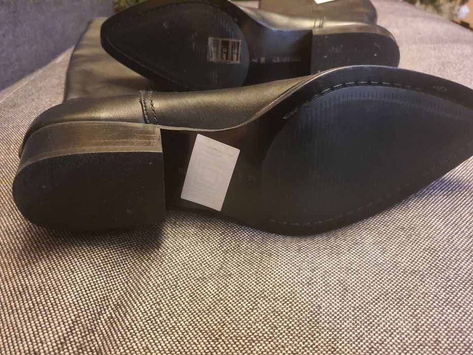 Cizme piele naturala, dama, negre, marimea 40, noi