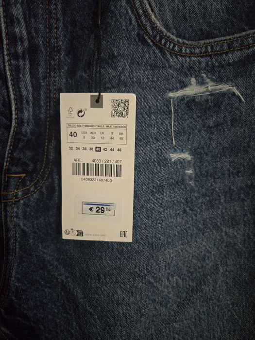 Zara mom fit дънки