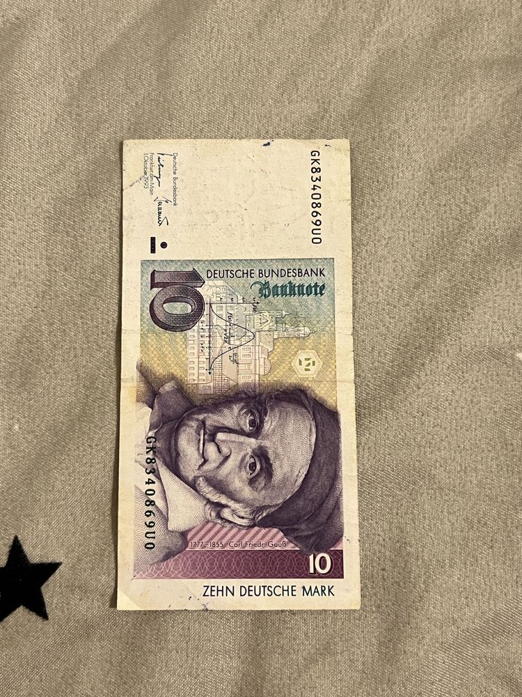 Bancnota 10 marci nemtesti (marca Germania) 1993
