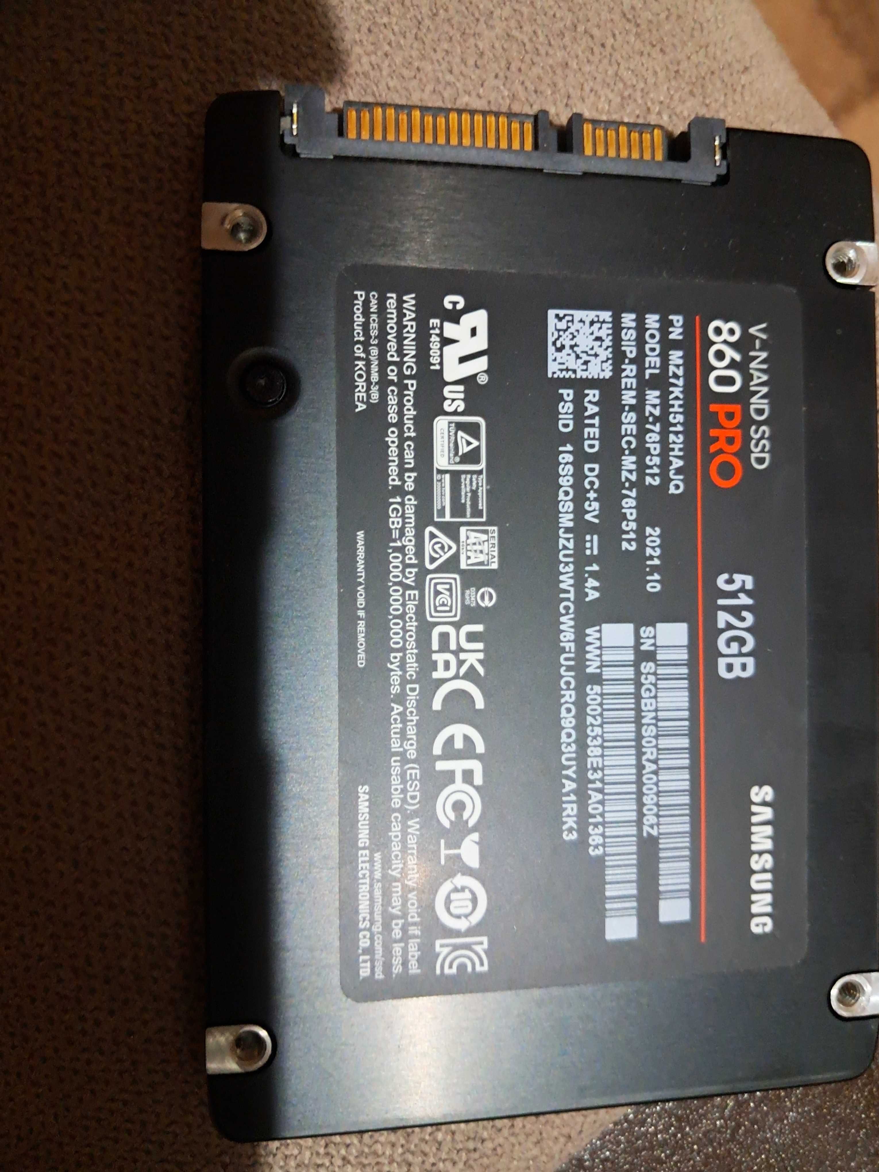 SSD диск Samsung 860 PRO 250/256/512 GB