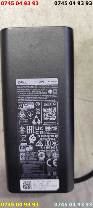 incarcator alimentator original DELL 65W mufa tip C cu proba