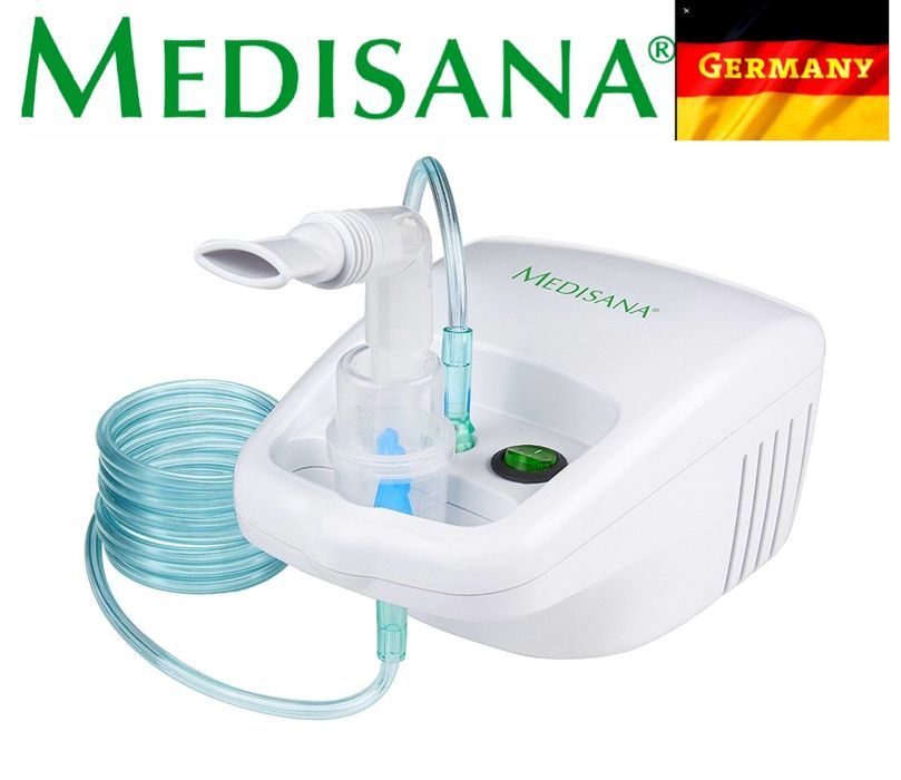 INHALATOR MEDISANA (Germania) cu 3 accesorii si furtun 2m NOU-150 Lei