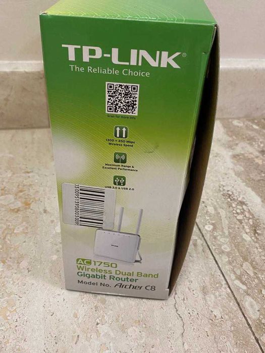 TP-Link, Archer, AC1750, C8, DB, 1.75Gbps, 2xUSB 2.0, безжичен рутер