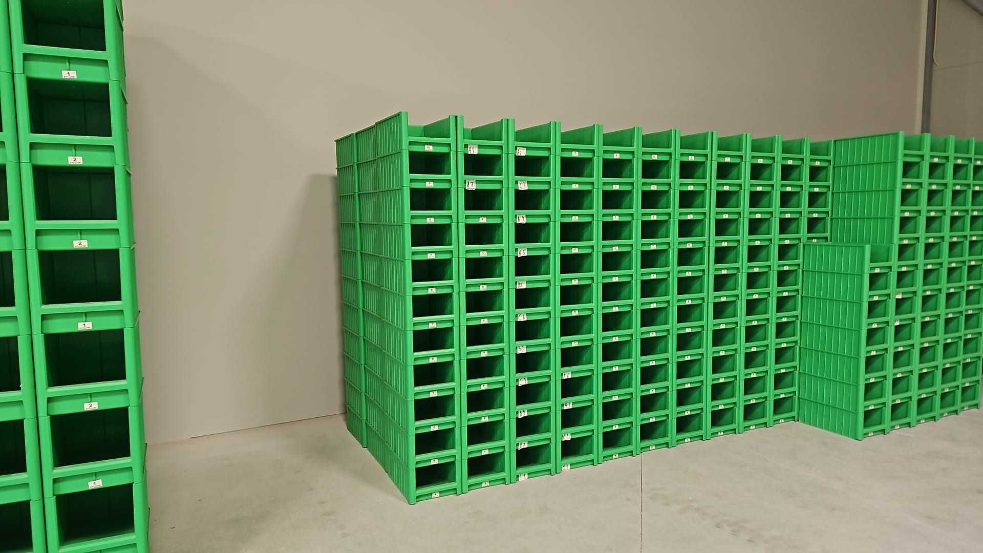 Cutii depozitare produse - verzi - diverse dimensiuni