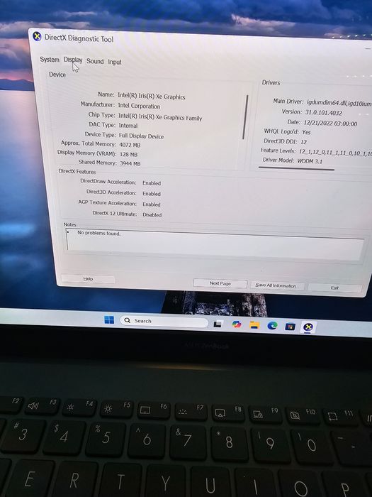 Laptop asus zenbook 13 oled