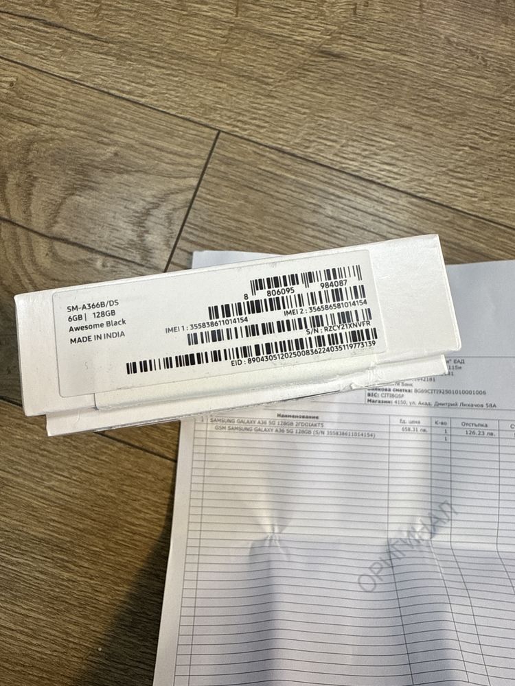 Samsung a36’5g 128gb black Гаранция!Нов!