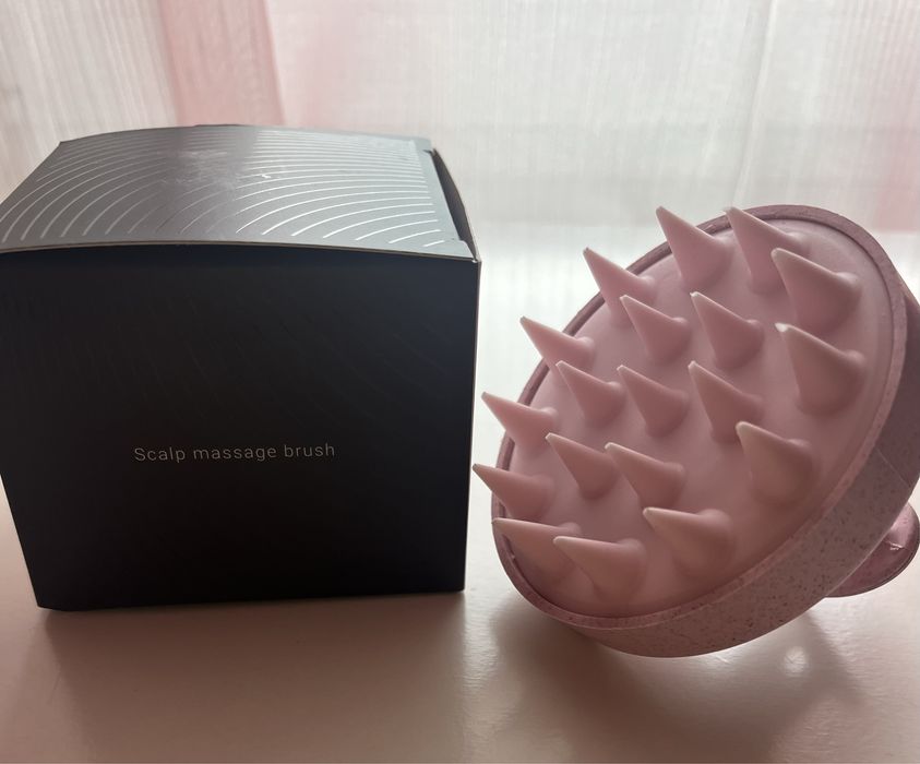 Розова четка за коса и скалп