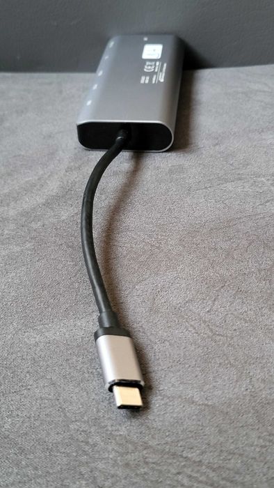 Adaptor USB-C DELTACO, USB-C FM, HDMI FM, 2 x USB-A  1xRJ45, UHD 30Hz