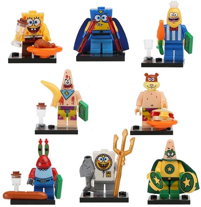 Set 8 Minifigurine tip Lego SpongeBob Squarepants
