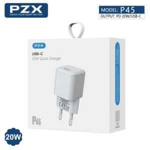 Зарядно устр. с Type C изход за смартфон PZX P45 PDCharge20W Ново!