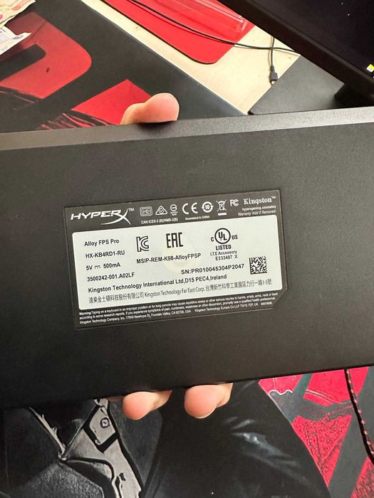 Hyper X alloy fps pro клавиатура (красные свичи)