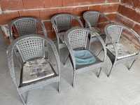 6 броя градински столове от изкуствен ратан