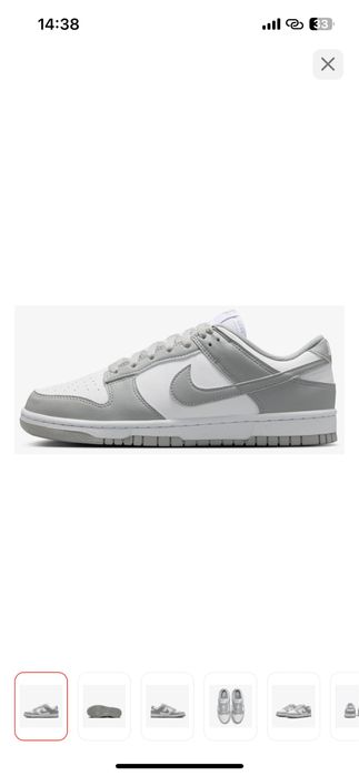 Кроссовки Nike DUNK LOW NEXT NATURE белый, серый