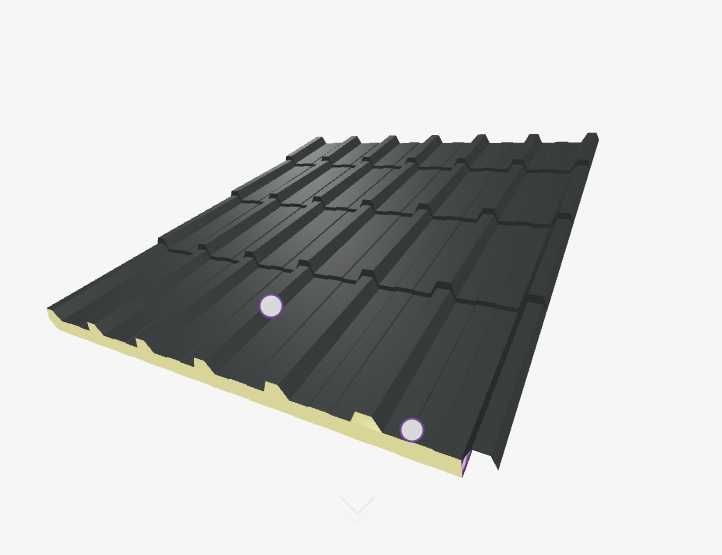 Panouri sandwich pentru acoperis tip tigla metalica