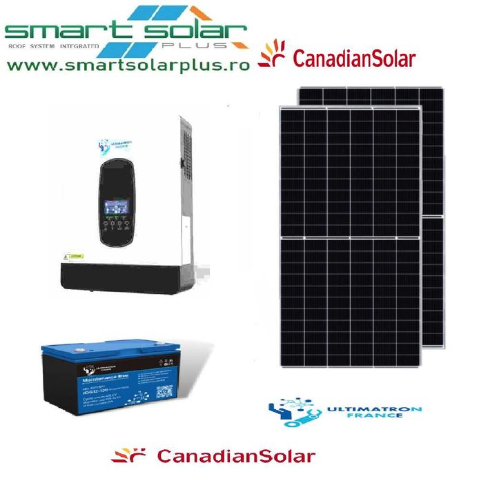 KIT FOTOVOLTAIC ULTIMATRONFrance 3,6 kw/2,4kw LIFEPo4+presetare montaj