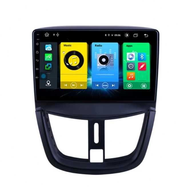 9-инчова мултимедия за Peugeot 208 (2012–2019) + подарък камера