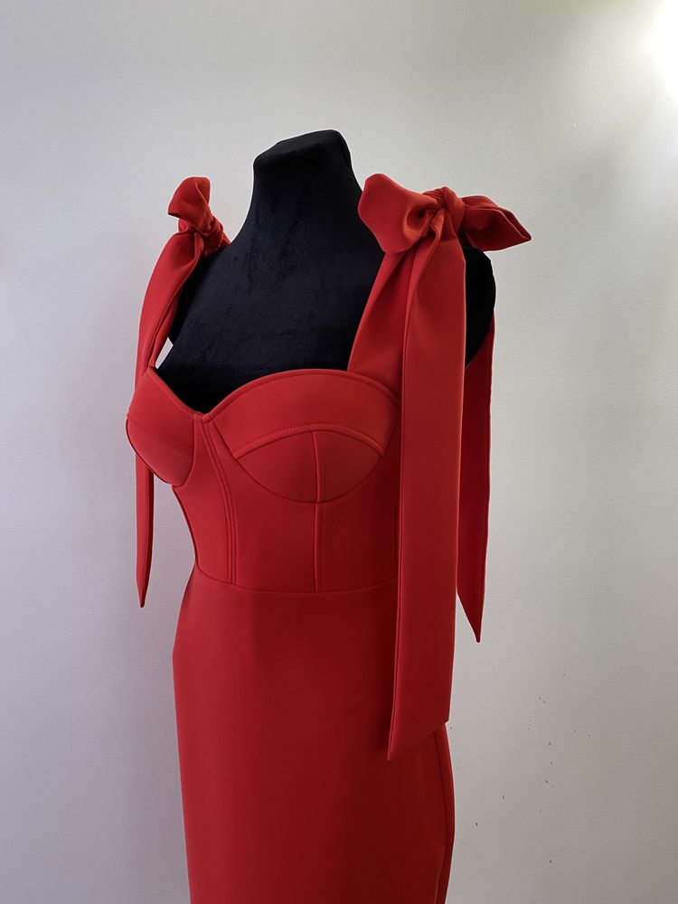 Red Corset Dress Ivaz Couture