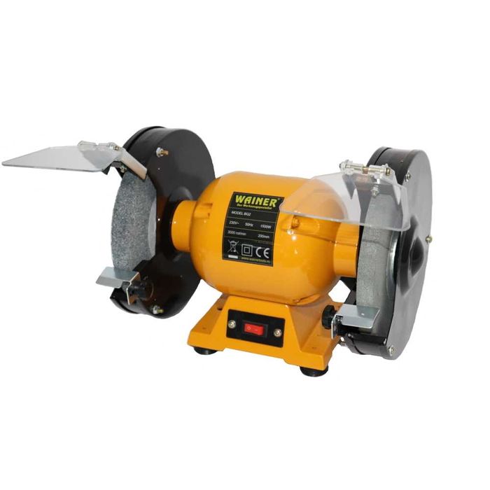 Polizor de banc 200mm WAINER BG2, 1500W, 2950 rpm, 9.5kg