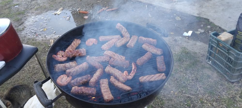 Vând grătar cu tot ce este pe el