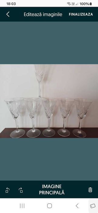 Set vin 6 pahare Cristal
