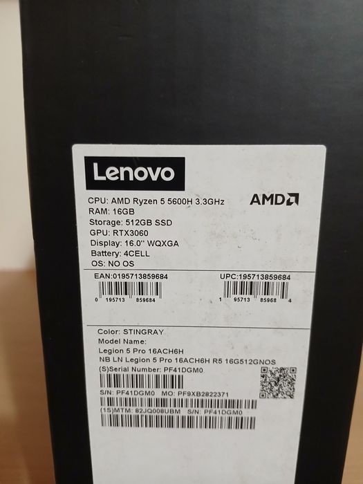 Лаптоп Lenovo Legion 5 Pro с проблем