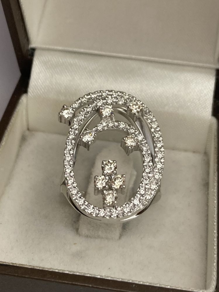 Inel aur alb cu diamante 1.01ct