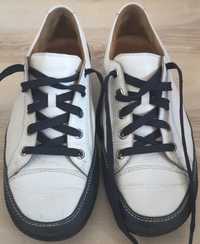 Pantofi dama Ganter Lace-Up Giulietta White/Navy Leather, 5 1/2 (39)