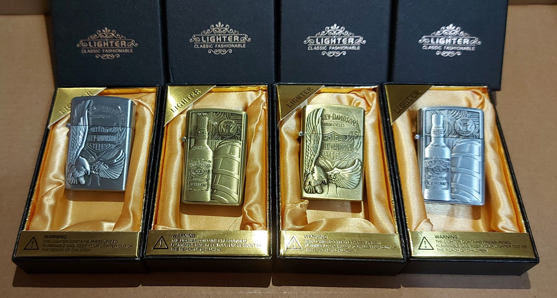 Подарочная газовая зажигалка Harley Davidson и Jack Daniels. Lighter