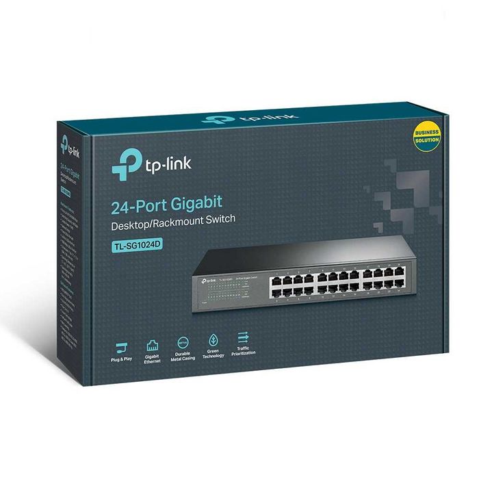 Сетевой коммутатор  TP-Link 	TL-SG1024D 24-Port Gigabit