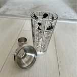 Cocktail shaker din sticlă groasă, cu rețete, 470 ml, Nou
