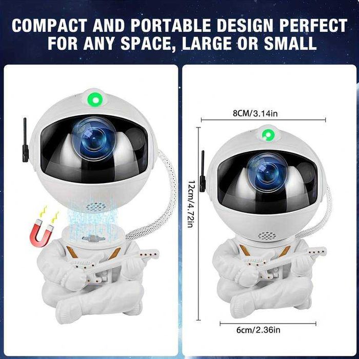 Astronaut proiector stele si Nebula