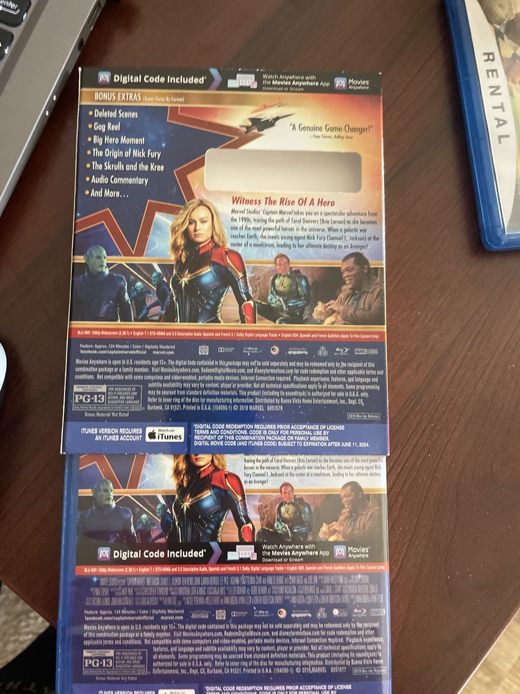 Vand Captain Marvel Blu Ray Original - Editie Speciala - Ca nou