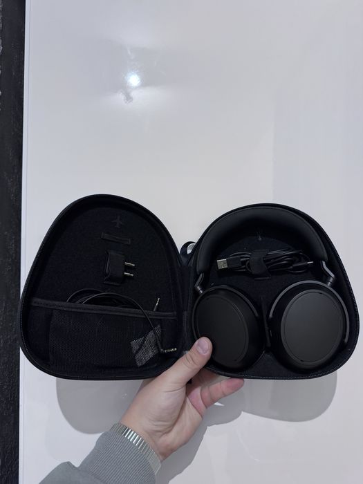 Căști wireless Sennheiser - Momentum 4 Wireless, ANC, negre