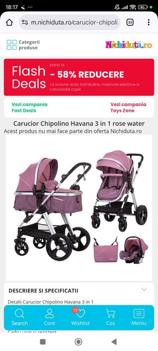 Vând cărucior bebe