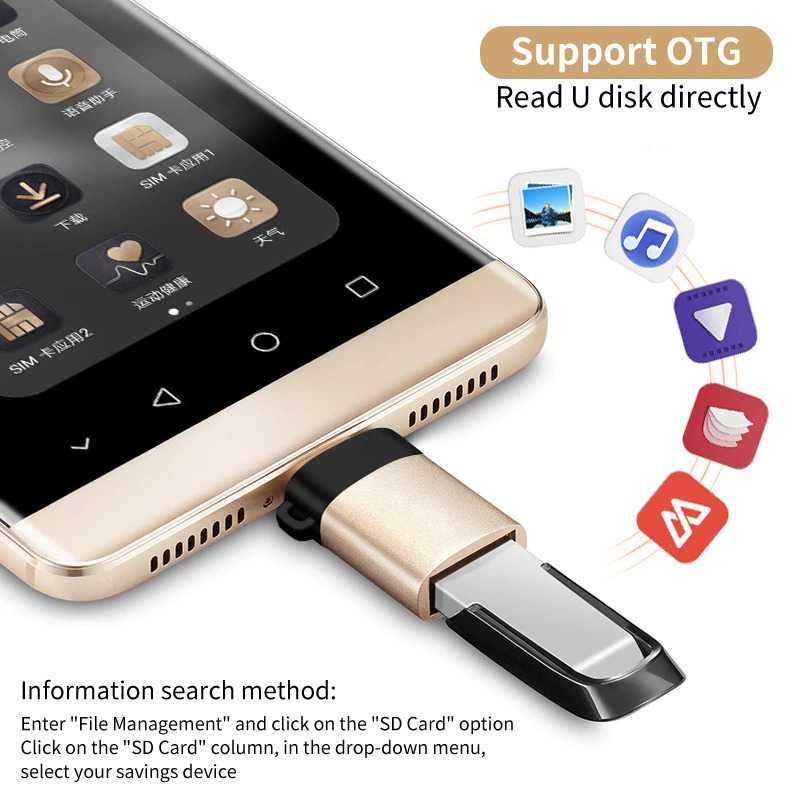 Adaptor OTG USB-C tip C la USB 3.0 pt telefon, laptop