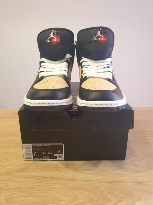 Air Jordan 1 Mid Tartan Swoosh 40 100% originali