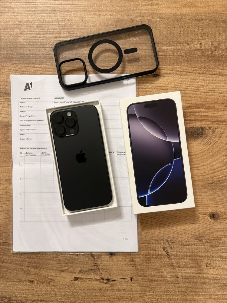 IPhone 16 PRO MAX A1 Гаранционен като Нов ! Black Titanium