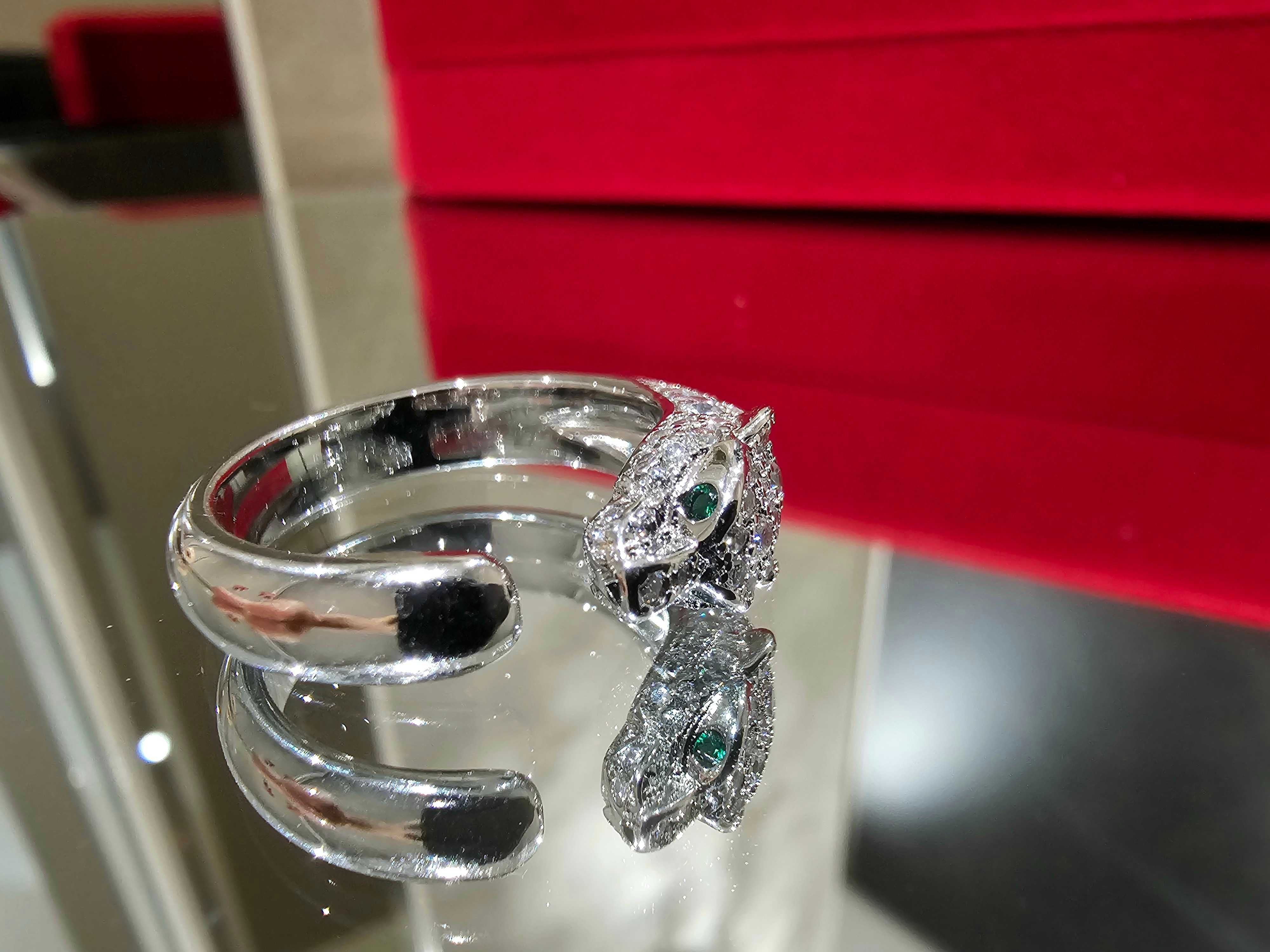 CARTIER Panthere de Cartier White Gold Diamonds Дамски Пръстен
