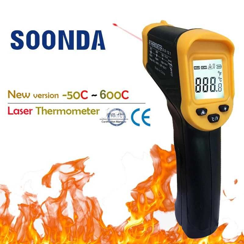 Электронный градусник, бесконтактный термометр, пирометр (-50° +600°)