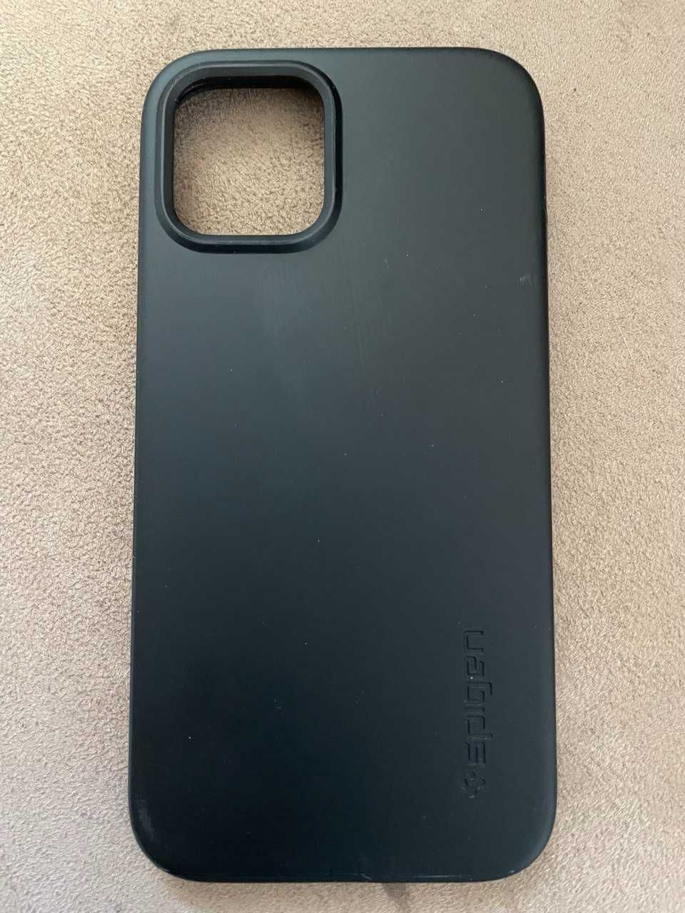 Husă Slim Spigen Thin Fit, iPhone 12/12 PRO, Black