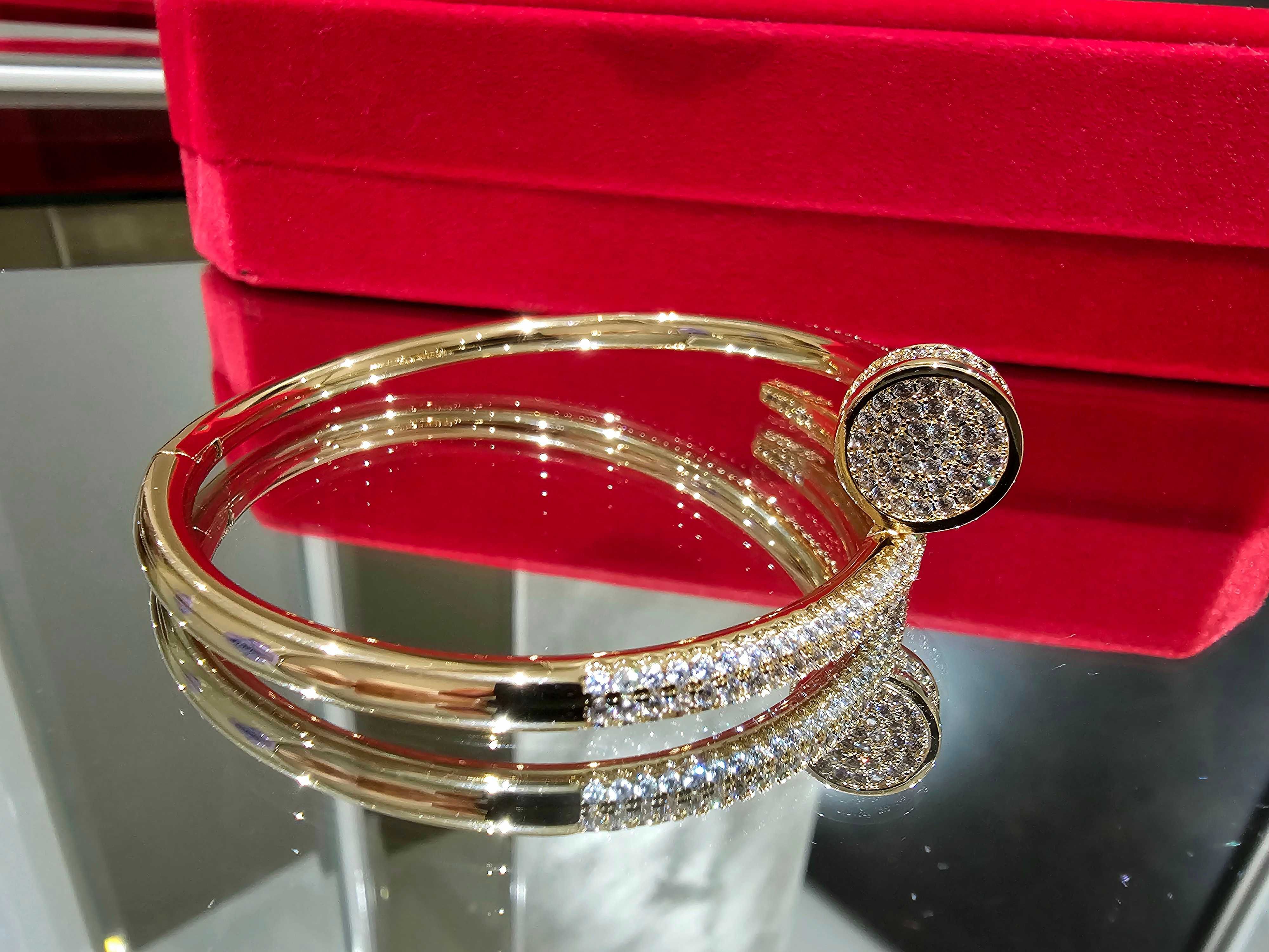CARTIER Nail Juste un Clou Rose Gold Large Paved Diamonds Гривна Пирон