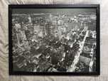 Tablou panoramic oraș cu ramă de lemn 85 x 65 cm
