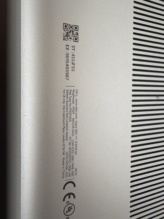 Dell XPS 9720 17", intel i7-12700H, 32GB, 1TB NVMe, NVIDIA RTX 3050