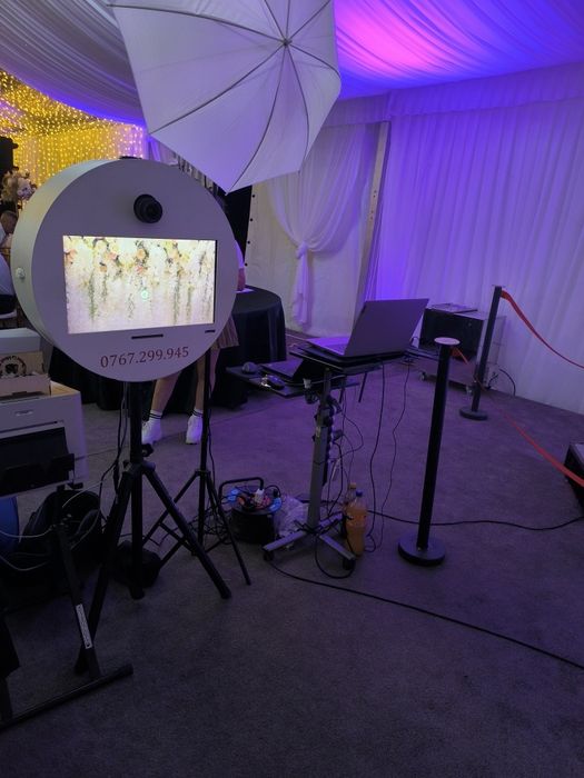 Cabina Foto Selfie 360 Baloane cu Fum & Fum Greu