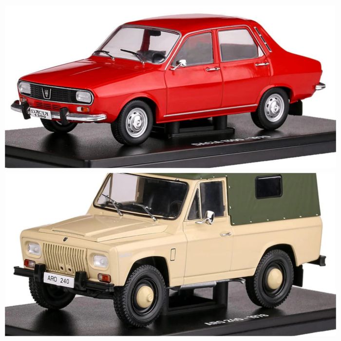 Machete colectie jucarie Dacia 1300 si aro 240 noi sigilate. Hachette