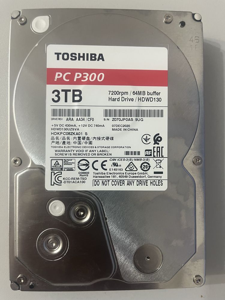 Продам жесткий диск HDD 3 TB