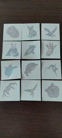Пълен комплект татуировки от стикери " Невероятните животни"
