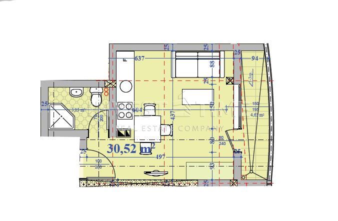 Продава се Едностаен апартамент в с. Кранево, Област Добрич - 38 кв.м за 1250 €/кв.м - Снимка #3