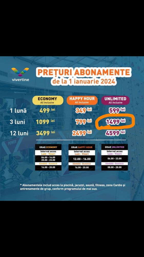 Abonament vivertine all inclusive